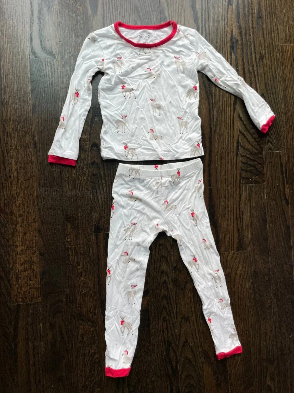Kyte BABY Long Sleeve Holiday Christmas Pajama Set in Cloud Deer 18-24M